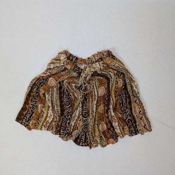 Abstract Mini Skirt Circle Indian Drawstring Mid Low High Rise Short Flowy - Picture 8 of 8